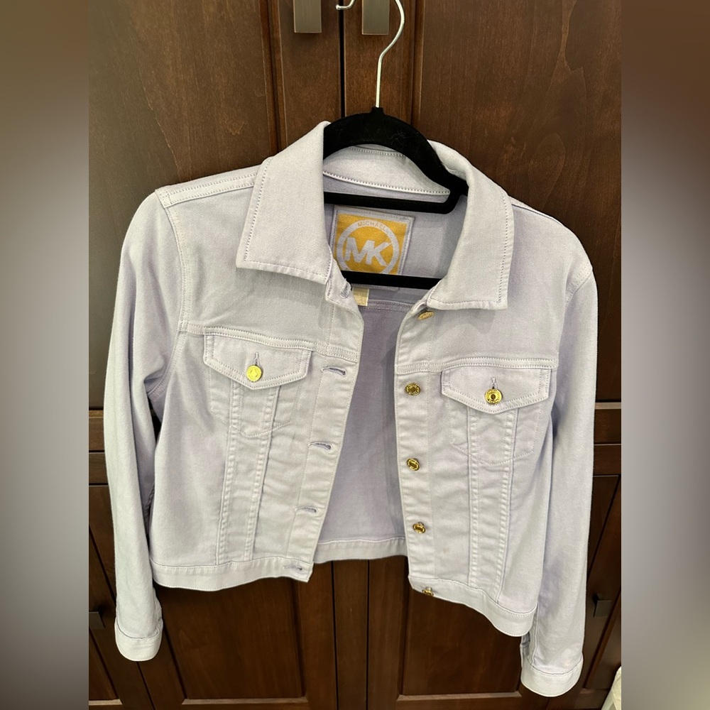 NWOT Michael Kors lavender,cotton stretch jacket.